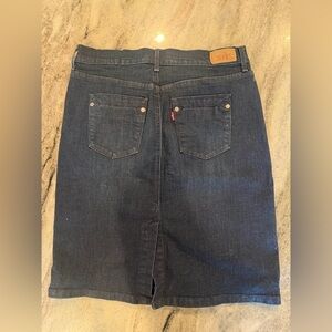 Levi's Women's Pencil Skirt - Dark Blue Denim